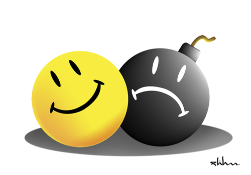 Cartoon: Terrorism (medium) by elihu tagged terrorism,smile