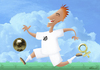 Cartoon: Neymar (small) by elihu tagged football,soccer,neymar,caricature