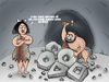 Cartoon: Sedentary (small) by elihu tagged pre history sedentary caveman wheel