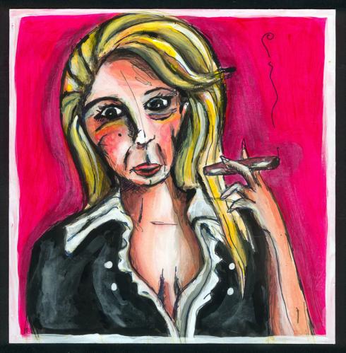 smoking woman smoking woman