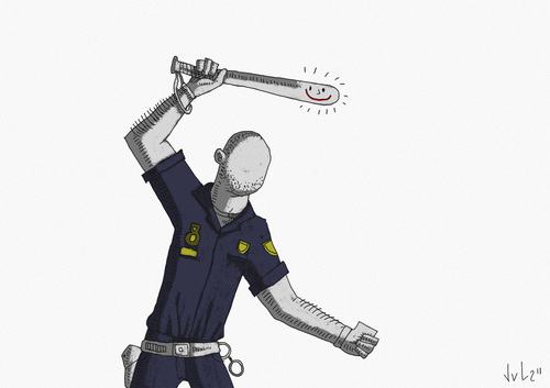 Cartoon: Police (medium) by julianloa tagged police,repression,violence,rage,manifestations,indignados