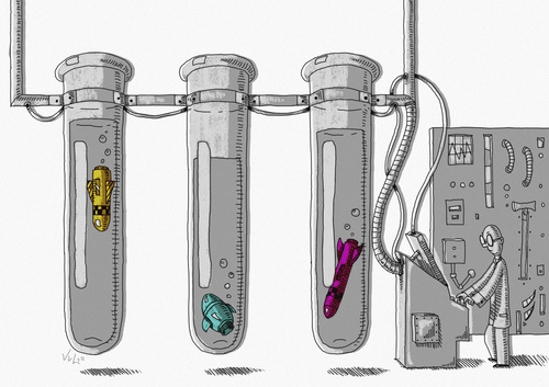 Cartoon: War technology (medium) by julianloa tagged science,destruction,mass,weapons,war,technology