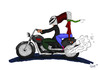 Cartoon: connection (small) by julianloa tagged love,connection,speed,motorcycle,helmets