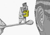 Cartoon: Wax (small) by julianloa tagged politics,votes,democracy,power,influence,wax,ears,propaganda,listening