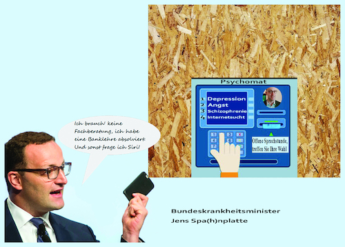 Cartoon: Jens Spahnplatte (medium) by Kucki tagged span,jens,krankheit