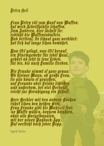 Cartoon: Petry Heil (medium) by Kucki tagged petry,waffennarr