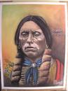 Cartoon: Quanah Parker  Comanche (small) by bvhabenicht tagged quanah,parker,comanche,pastell,zeichnung,illustration,indianer,häuptling,chief