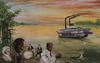 Cartoon: Südstaaten-Impressionen (small) by bvhabenicht tagged mississippi louisiana alligator illustration louis armstrong paul robeson mark twain natchez