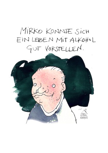 Cartoon: Alkohol (medium) by Koppelredder tagged alkohol,alkoholismus,suff,saufen,bier,schnaps,wein,mirko,vorsätze,alkohol,alkoholismus,suff,saufen,bier,schnaps,wein,mirko,vorsätze