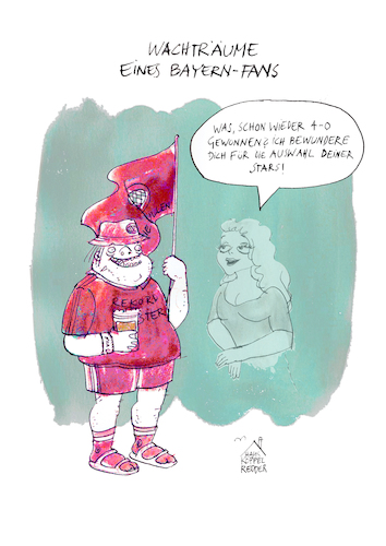 Cartoon: Bayernfan (medium) by Koppelredder tagged bundesliga,bayernmünchen,kantersieg,sieg,fussball,fcbayern,fan,tagtraum,fussballfan,wunschtraum,bundesliga,bayernmünchen,kantersieg,sieg,fussball,fcbayern,fan,tagtraum,fussballfan,wunschtraum