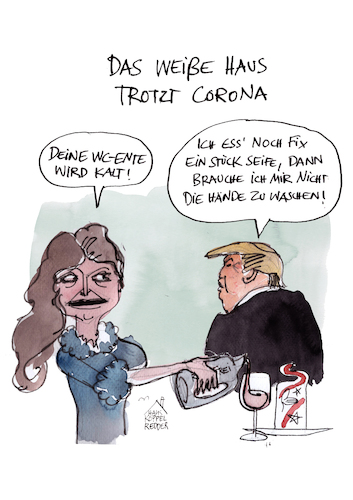 Das weiße Haus trotzt Corona Das weiße Haus trotzt Corona