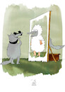 Cartoon: Foto (small) by Koppelredder tagged foto,fotografie,kulisse,spaß,wolf,schaf,schafspelz,illusion,unterhaltung,freizeit,freizeitpark