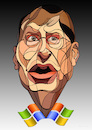 Cartoon: Bill Gates (small) by Wesam Khalil tagged bill,gates,internet,multimedia,technology,windows,system,technologie,computer,software