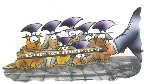 Cartoon: Abgerichtet (medium) by HSB-Cartoon tagged hund,hunde,politik,tiere,lokalpolitik,rat,stadtrat,bürgermeister,ratspartei,verwaltung,haushalt,ausschuß,politiker,lokalpolitiker,verwaltungsspitze,rathaus,senat,minister,dozent,beamter,kämmerer,ausschußvorsitzender,fraktion,ratsfraktion,partei,parteien,cdu,fdp,grüne,spd,unabhängige,uwg,fws,wähler,wählerwille,courage,unabhängigkeit,bürger,bürgerin,widerstand,eid,amtseid,fraktionsvorsitzender,fraktionszwang,gehorchen,befehl,mandat,ratsmandat,politikkarikatur,hund,hunde,politik,tiere,lokalpolitik,rat,stadtrat,bürgermeister,ratspartei,verwaltung,haushalt,ausschuß,politiker,lokalpolitiker,verwaltungsspitze,rathaus,senat,minister,dozent,beamter,kämmerer,ausschußvorsitzender,fraktion,ratsfraktion,partei,parteien,cdu,fdp,grüne,spd,unabhängige,uwg,fws,wähler,wählerwille,courage,unabhängigkeit,bürger,bürgerin,widerstand,eid,amtseid,fraktionsvorsitzender,fraktionszwang,gehorchen,befehl,mandat,ratsmandat,politikkarikatur