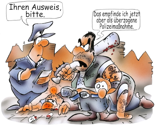 Cartoon: Bandenkrieg (medium) by HSB-Cartoon tagged gang,officer,police,violence,airbrush,auseinandersetzung,ausweis,ausweiskontrolle,autorität,bande,bandenkrieg,durchgreifen,gesetz,gesetzeshüter,gewalt,gewalttat,gewalttätigkeit,hsb,hsbcartoon,karikatur,konflikt,kontrolle,krieg,kritik,lokalkarikatur,lösung,maßnahme,polizei,polizeiautorität,polizeikritik,polizeimaßnahme,polizeipräsenz,polizist,respekt,respektlos,respektlosigkeit,rocker,rockerbande,schlag,gewaltbereitschaft,schlagstock,schläger,schlägerei,straße,gang,officer,police,violence,airbrush,auseinandersetzung,ausweis,ausweiskontrolle,autorität,bande,bandenkrieg,durchgreifen,gesetz,gesetzeshüter,gewalt,gewalttat,gewalttätigkeit,hsb,hsbcartoon,karikatur,konflikt,kontrolle,krieg,kritik,lokalkarikatur,lösung,maßnahme,polizei,polizeiautorität,polizeikritik,polizeimaßnahme,polizeipräsenz,polizist,respekt,respektlos,respektlosigkeit,rocker,rockerbande,schlag,gewaltbereitschaft,schlagstock,schläger,schlägerei,straße