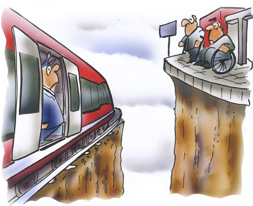 Cartoon: Barrierefreiheit (medium) by HSB-Cartoon tagged barriere,barrierefreiheit,bahnsteig,bahnhof,zug,lok,lokomotive,deutsche,bundesbahn,db,bahngleis,haltestelle,rollstuhl,rollstuhlfahrer,handicap,behinderung,behindert,gehbehindert,schaffner,zugbegleiter,regionalbahn,schlucht,barriere,barrierefreiheit,bahnsteig,bahnhof,zug,lok,lokomotive,deutsche,bundesbahn,db,bahngleis,haltestelle,rollstuhl,rollstuhlfahrer,handicap,behinderung,behindert,gehbehindert,schaffner,zugbegleiter,regionalbahn,schlucht