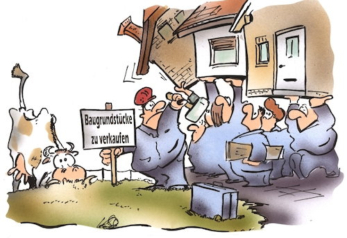 Cartoon: Baugrundstück (medium) by HSB-Cartoon tagged baugrundstück,bauwillige,bauherren,baustelle,grundstückserschliessung,makler,baugenehmigung,hausbau,baugebiet,baugrundstück,bauwillige,bauherren,baustelle,grundstückserschliessung,makler,baugenehmigung,hausbau,baugebiet