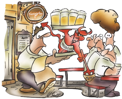 Cartoon: Bierpreiserhöhung (medium) by HSB-Cartoon tagged bier,bierpreis,bierpreiserhöhung,alkohol,biergarten,kneipe,lokal,restaurant,gasthaus,gastwirtschaft,wirtshaus,wirtschaft,gastronom,bierbrauer,bierhersteller,biermarke,gast,trinken,pils,kölsch,altbier,dunkelbier,helles,rechnung,preisteufel,preistreiber,brauerei,bar,cartoon,bier,bierpreis,bierpreiserhöhung,alkohol,biergarten,kneipe,lokal,restaurant,gasthaus,gastwirtschaft,wirtshaus,wirtschaft,gastronom,bierbrauer,bierhersteller,biermarke,gast,trinken,pils,kölsch,altbier,dunkelbier,helles,rechnung,preisteufel,preistreiber,brauerei,bar,cartoon