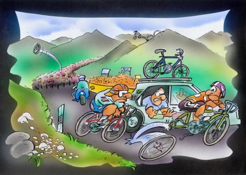 bike race By HSB-Cartoon | Sports Cartoon | TOONPOOL