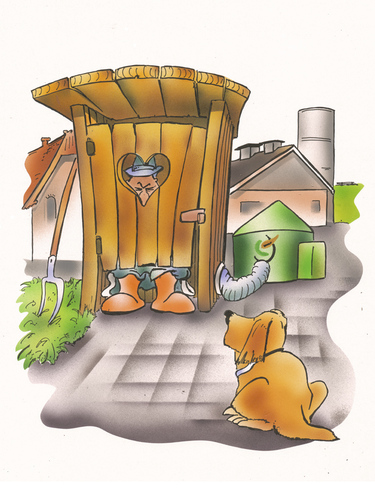 Cartoon: Biogasanlage (medium) by HSB-Cartoon tagged bio,biogas,biogasanlage,erneuerbare,energie,strom,toilette,toilettenhäuschen,landwirt,landwirtschaft,bauer,bauernhof,wc,karikatur,karikaturist,karikaturzeichner,cartoon,cartoonist,cartoonzeichner