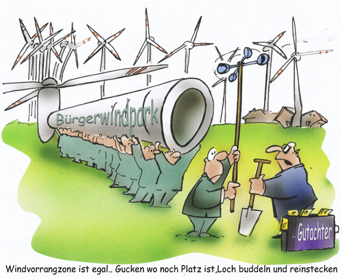 Cartoon: Bürgerwindpark (medium) by HSB-Cartoon tagged wind,windenergie,büregrwindpark,windrad,windräder,energie,strom,ökologie,cartoon,karikatur,hsb,airbrush,wind,windenergie,energie