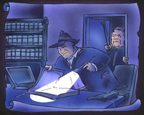 Cartoon: crime (medium) by HSB-Cartoon tagged crime,police,murder,krimi,polizei,kripo,detektiv,mord,verbrechen,aufdecken,auflösen,spannung,mörder,dieb,verschwörung,geschichte,roman,story