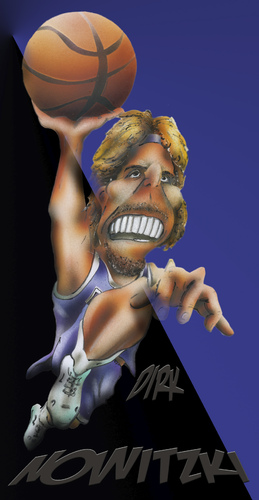 Cartoon: Dirk Nowitzki (medium) by HSB-Cartoon tagged basketball,sport,dirk,nowitzki,nbl,dallas,mavericks,airbrush,caricature,basketball,sport,dirk,nowitzki,nbl,dallas,mavericks,airbrush,caricature