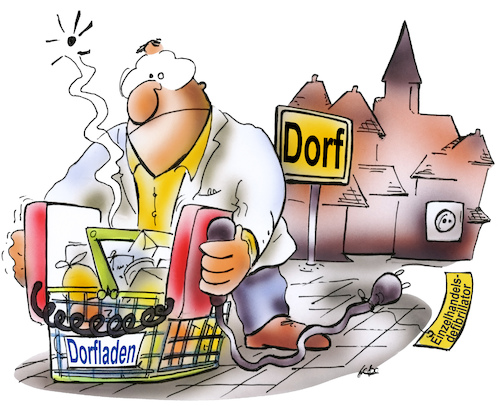 Cartoon: Dorladen (medium) by HSB-Cartoon tagged buy,citicen,energy,people,revitalize,shop,town,village,beleben,belebung,bürger,cartoon,cartoonist,defibrillator,dorf,dorfladen,einkauf,einkaufen,einkaufskorb,einwohner,energie,generation,hsb,hsbcartoon,illustrationszeichenr,karikatur,karikaturist,kleinstadt,land,landflucht,lebensmittel,lebensmittelversorgung,mitmachen,nahrung,nahrungsmittel,nahrungsversorgung,randgebiete,sozial,supermarkt,verkäufer,versorgung,wiederbeleben,wiederbelebung,buy,citicen,energy,people,revitalize,shop,town,village,beleben,belebung,bürger,cartoon,cartoonist,defibrillator,dorf,dorfladen,einkauf,einkaufen,einkaufskorb,einwohner,energie,generation,hsb,hsbcartoon,illustrationszeichenr,karikatur,karikaturist,kleinstadt,land,landflucht,lebensmittel,lebensmittelversorgung,mitmachen,nahrung,nahrungsmittel,nahrungsversorgung,randgebiete,sozial,supermarkt,verkäufer,versorgung,wiederbeleben,wiederbelebung