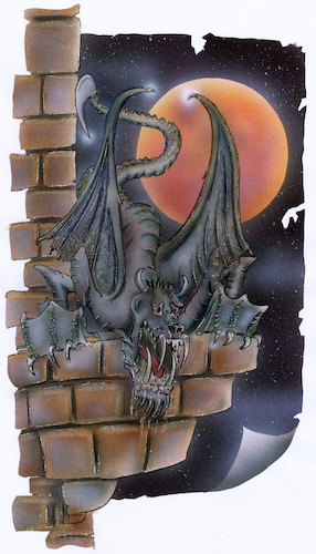 Cartoon: dragon (medium) by HSB-Cartoon tagged dragon,drache,horror,airbrush,art,design,acryl,moonshine,mondschein,fantasy,hsb,illustration,hsbcartoon,dragon,drache,horror,airbrush,art,design,acryl,moonshine,mondschein,fantasy,hsb,illustration,hsbcartoon