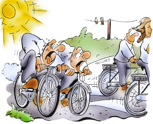 E bikes auf dem Vormarsch E bikes auf dem Vormarsch