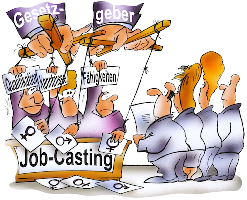 Cartoon: Einstellungskriterien (medium) by HSB-Cartoon tagged application,casting,employee,employer,employment,equality,female,job,legislator,work,abstimmung,airbrush,anstellen,anstellung,arbeit,arbeitseinstellung,assessment,center,assessmentcenter,belegschaft,bewerben,bewerber,bewerbung,cartoonist,einstellen,einstellung,frau,frauen,frauenquote,geschlecht,gesetz,gesetzgeber,gleichberechtigung,gleichstellung,gleichstellungsbeauftragter,hsb,hsbcartoon,illustrationszeichner,karikaturist,mitarbeiter,mitarbeitereinstellung,mitarbeiterin,männlich,vorstellung,vorstellungsgespräch,weiblich,application,casting,employee,employer,employment,equality,female,job,legislator,work,abstimmung,airbrush,anstellen,anstellung,arbeit,arbeitseinstellung,assessment,center,assessmentcenter,belegschaft,bewerben,bewerber,bewerbung,cartoonist,einstellen,einstellung,frau,frauen,frauenquote,geschlecht,gesetz,gesetzgeber,gleichberechtigung,gleichstellung,gleichstellungsbeauftragter,hsb,hsbcartoon,illustrationszeichner,karikaturist,mitarbeiter,mitarbeitereinstellung,mitarbeiterin,männlich,vorstellung,vorstellungsgespräch,weiblich