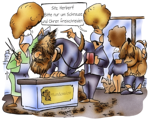 Cartoon: Friseur Lockdown (medium) by HSB-Cartoon tagged friseur,frisur,lockdown,pandemie,covid19,corona,friseuse,frisiersalon,hundefriseur,haarschnitt,cartoon,hunde,barbier,friseur,frisur,lockdown,pandemie,covid19,corona,friseuse,frisiersalon,hundefriseur,haarschnitt,cartoon,hunde,barbier