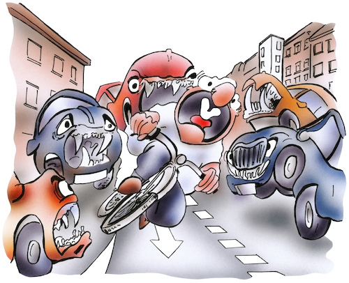 Cartoon: Gefühlswelt eines Radfahrer (medium) by HSB-Cartoon tagged radfahrer,rad,radler,fahrrad,sicherheitsabstand,fahrradfahrer,auto,verkehr,verkehrsteilnehmer,straßenverkehr,unfall,unfallgefahr,verkehrsregeln,fahrradweg,radfahrweg,cartoon,cartoonzeichner,radfahrer,rad,radler,fahrrad,sicherheitsabstand,fahrradfahrer,auto,verkehr,verkehrsteilnehmer,straßenverkehr,unfall,unfallgefahr,verkehrsregeln,fahrradweg,radfahrweg,cartoon,cartoonzeichner