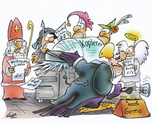 Cartoon: GEMA Gebühren (medium) by HSB-Cartoon tagged gema,gemagebühr,gebühr,abgabe,rundfunk,fernseh,rechte,steuer,geier,geldgeier,nikolaus,nikolausfeier,karneval,karnevalsfeier,schützenfest,weihnachtsfest,cartoon,karikatur,airbrush