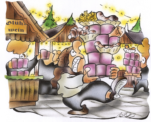 Glühwein auf dem Weihnachtsmarkt Glühwein auf dem Weihnachtsmarkt