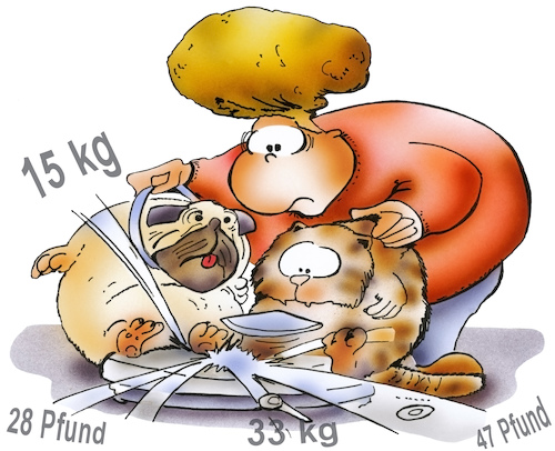 Cartoon: Haustiere (medium) by HSB-Cartoon tagged abnehmen,airbrush,cartoon,fasten,fastenzeit,frauchen,futter,füttern,gewicht,haustier,haustiere,herrchen,hsb,hsbc,hsbcartoon,hund,karikatur,karrikatur,katze,reduktion,reduzieren,tier,tiere,animals,animal,weight,abnehmen,airbrush,cartoon,fasten,fastenzeit,frauchen,futter,füttern,gewicht,haustier,haustiere,herrchen,hsb,hsbc,hsbcartoon,hund,karikatur,karrikatur,katze,reduktion,reduzieren,tier,tiere,animals,animal,weight