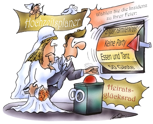 Cartoon: Hochzeitroulette in Coronazeite (medium) by HSB-Cartoon tagged hochzeit,heiraten,brautpaar,braut,bräutigam,brautleute,hochzeitsfeier,hochzeitsgesellschaft,ehe,eheversprechen,karrikatur,hochzeitsfest,hochzeitslocation,eheleute,hochzeitsgäste,corona,lockdown,pandemie,covid19,karikatur,hochzeit,heiraten,brautpaar,braut,bräutigam,brautleute,hochzeitsfeier,hochzeitsgesellschaft,ehe,eheversprechen,karrikatur,hochzeitsfest,hochzeitslocation,eheleute,hochzeitsgäste,corona,lockdown,pandemie,covid19,karikatur