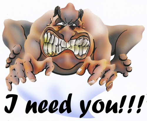 Cartoon: I need you (medium) by HSB-Cartoon tagged love,airbrush,man,caricature,love,sex,airbrush,man,caricature