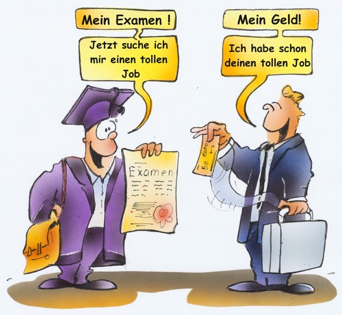 Cartoon: Jobsuche nach der Schule (medium) by HSB-Cartoon tagged job,arbeit,arbeitssuche,studium,beruf,examen,job,arbeitssuche,studium,beruf,examen,arbeit