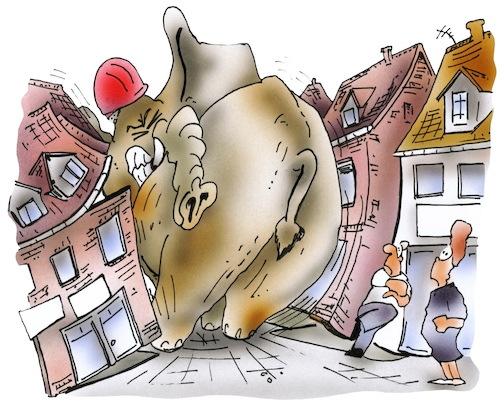 Cartoon: Jumbo in der Stadt (medium) by HSB-Cartoon tagged verkehr,lkw,lastwagen,baustelle,brummi,jumbo,laster,baustellenverkehr,verkehrsteilnehmer,fussgängerzone,ladeverkehr,stau,verkehrsbehinderung,stadt,elefant,dickhäuter,cartoon,cartoonist,cartoonzeichner,illusdtration,airbrush,verkehr,lkw,lastwagen,baustelle,brummi,jumbo,laster,baustellenverkehr,verkehrsteilnehmer,fussgängerzone,ladeverkehr,stau,verkehrsbehinderung,stadt,elefant,dickhäuter,cartoon,cartoonist,cartoonzeichner,illusdtration,airbrush