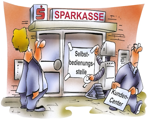 Cartoon: Kundenservice bei Banken (medium) by HSB-Cartoon tagged bank,banken,sparkasse,spardaka,volksbank,commerzbank,deutsche,bankfiliale,kundendienst,kundenservice,bankautomat,kasse,bankservice,sparbuch,bankschalter,bänker,girokonto,bankkonto,kundenfreundlich,sparkassenmitarbeiter,cartoon,cartoonzeichner,bankkunde,kassierer,geld,geldautomat,filiale,bank,banken,sparkasse,spardaka,volksbank,commerzbank,deutsche,bankfiliale,kundendienst,kundenservice,bankautomat,kasse,bankservice,sparbuch,bankschalter,bänker,girokonto,bankkonto,kundenfreundlich,sparkassenmitarbeiter,cartoon,cartoonzeichner,bankkunde,kassierer,geld,geldautomat,filiale