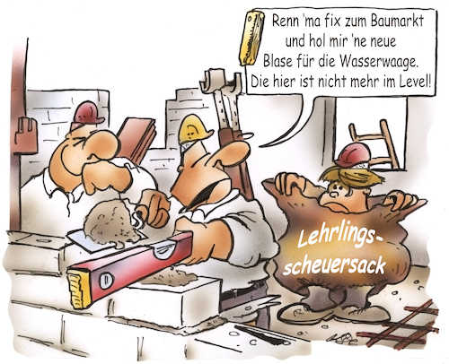 Cartoon: Lehre auf dem Bau (medium) by HSB-Cartoon tagged maurer,maurerlehre,lehre,ausbildung,handwerk,handwerker,baustelle,azubi,auszubildender,lehrstelle,lehrjahre,lehrzeit,bauarbeiter,hausbau,handwerkerlehre,cartoon,maurer,maurerlehre,lehre,ausbildung,handwerk,handwerker,baustelle,azubi,auszubildender,lehrstelle,lehrjahre,lehrzeit,bauarbeiter,hausbau,handwerkerlehre,cartoon