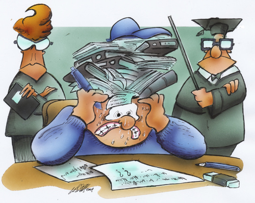 Cartoon: Leistungsstress (medium) by HSB-Cartoon tagged leistung,prüfung,stress,schule,bildung,lehrer,leistung,prüfung,stress,schule,bildung,lehrer,studieren,uni,universtiät,wissen,streng,strafe,druck