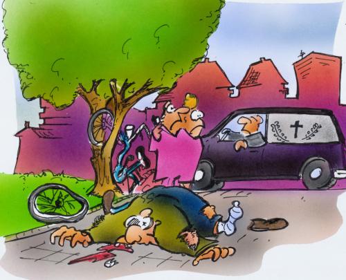 Cartoon: Notarzt (medium) by HSB-Cartoon tagged arzt,leichenwagen,bestattung,bestatter,unfall,krankenhaus,krankenwagen,arzt,doktor,erste hilfe,notarzt,feuerwehr,unfall,verkehrsunfall,verkehr,straßenverkehr,tod,tot,sterben,verkehrsopfer,opfer,gefahr,risiko,krankenhaus,krankenwagen,bestattung,bestatter,leichenwagen,leiche,sicherheit,erste,hilfe