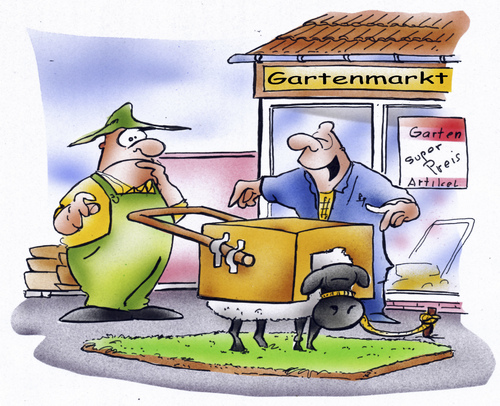 Cartoon: Ökorasenmäher (medium) by HSB-Cartoon tagged garten,rasen,rasenmäher,schaf,gartenmarkt,gärtner,kleingärtner,öko,airbrush,garten,rasen,rasenmäher,gartenmarkt,gärtner,kleingärtner