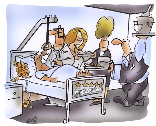 Cartoon: Privatpatient (medium) by HSB-Cartoon tagged privatpatient,patient,doktor,arzt,chefarzt,chefarztbehandlung,oberarzt,stationsarzt,chirug,ärztin,krankenbett,krank,krankenkasse,kassenpatient,aok,tk,versicherung,krankenschein,krankenversicherung,krankenstation,hospital,klinik,krankenhaus,untersuchung,behandlung,privatpatient,patient,doktor,arzt,chefarzt,chefarztbehandlung,oberarzt,stationsarzt,chirug,ärztin,krankenbett,krank,krankenkasse,kassenpatient,aok,tk,versicherung,krankenschein,krankenversicherung,krankenstation,hospital,klinik,krankenhaus,untersuchung,behandlung