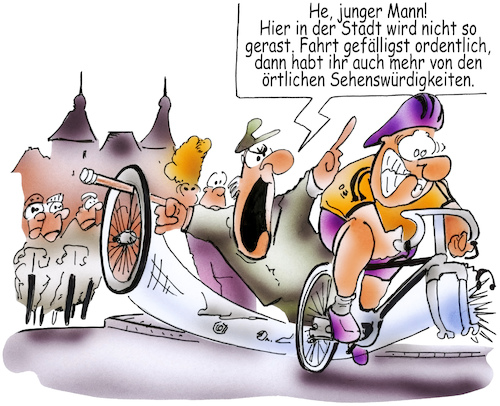 Cartoon: Radrennen (medium) by HSB-Cartoon tagged bicycle,bike,city,old,town,race,sightseeing,tour,airbrush,alt,besichtigung,dorf,fahrrad,fahrradtour,generationen,geschwindigkeit,großstadt,hsb,innenstadt,lokalkarikatur,rad,radrennen,radsport,rennen,rennstrecke,sehenswürdigkeit,sehenswürdigkeiten,sport,stadt,tourdefrance,bicycle,bike,city,old,town,race,sightseeing,tour,airbrush,alt,besichtigung,dorf,fahrrad,fahrradtour,generationen,geschwindigkeit,großstadt,hsb,innenstadt,lokalkarikatur,rad,radrennen,radsport,rennen,rennstrecke,sehenswürdigkeit,sehenswürdigkeiten,sport,stadt,tourdefrance