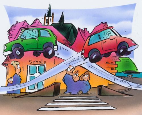 road safety By HSB-Cartoon | Business Cartoon | TOONPOOL