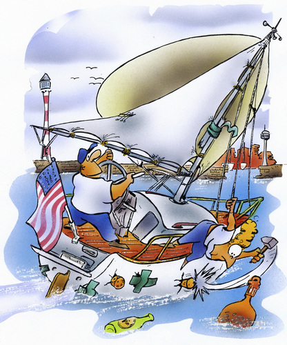 sailing home By HSB-Cartoon | Sports Cartoon | TOONPOOL