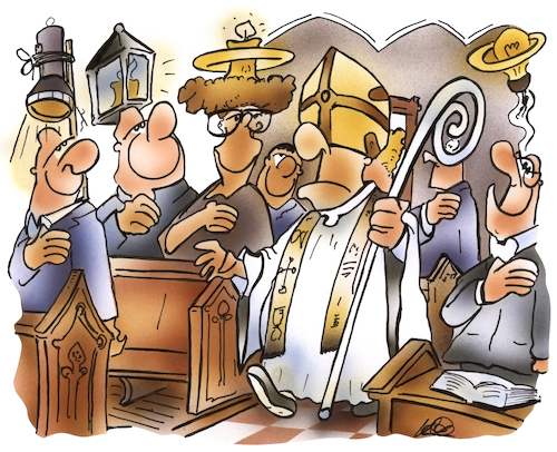 Cartoon: Scheinheilig (medium) by HSB-Cartoon tagged kirche,dom,bischof,kardinal,klerus,pfarrer,scheinheilig,messe,katholisch,katholiken,würdenträger,pfarrei,pfarrgemeinde,glaube,gläubig,glaubensbekenntnis,papst,kirchenvertreter,bischofsstab,bischofsmütze,weihbischof,bistum,kirchgang,kirche,dom,bischof,kardinal,klerus,pfarrer,scheinheilig,messe,katholisch,katholiken,würdenträger,pfarrei,pfarrgemeinde,glaube,gläubig,glaubensbekenntnis,papst,kirchenvertreter,bischofsstab,bischofsmütze,weihbischof,bistum,kirchgang